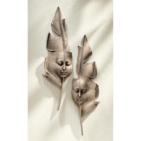 Design Toscano Aurora and Hespera: Sculptural Greenmen Wall Masks NG32481